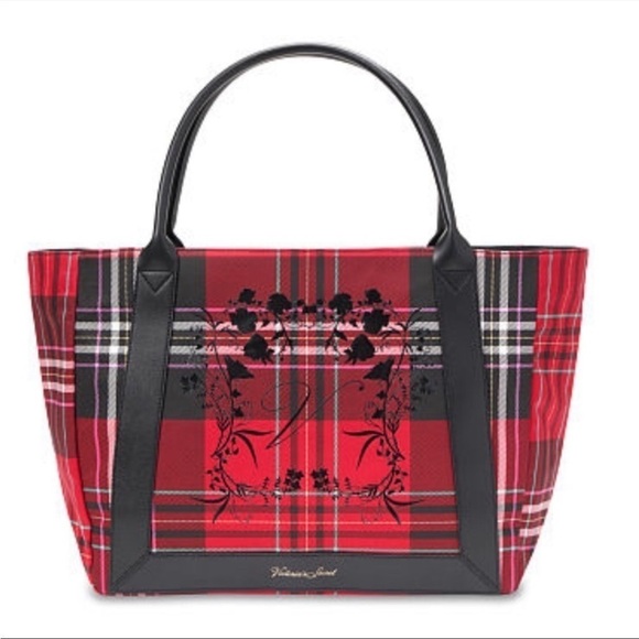 Nwt Victoria’s Secret New Limited Edition Plaid Tote Bag Holiday - Picture 2 of 8